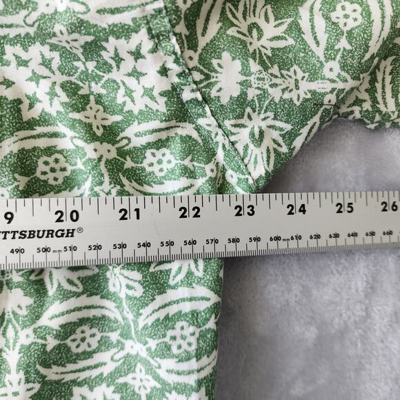 Vintage LEVIS Shirt Mens Medium Hawaiian Tiki Button Up Green White 1991 90's - Picture 7 of 8